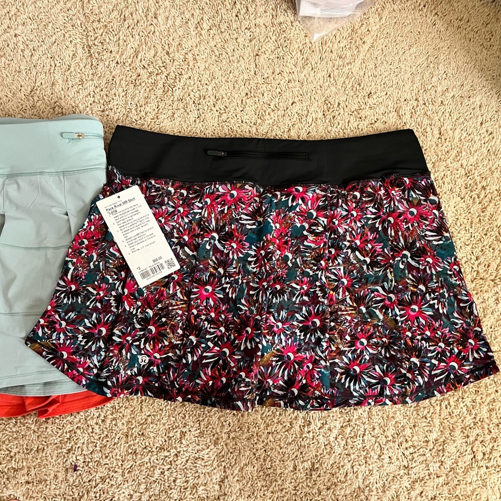 Lululemon Pace Rival Skirt Size 12 Tall NWT